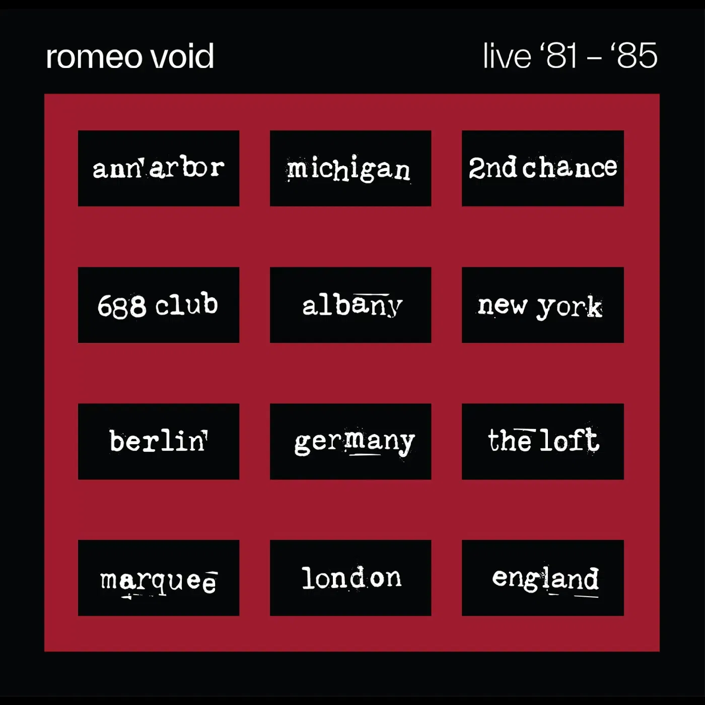 Romeo Void - Best Of Romeo Void Live ’81-’85 (Rsd 2026)